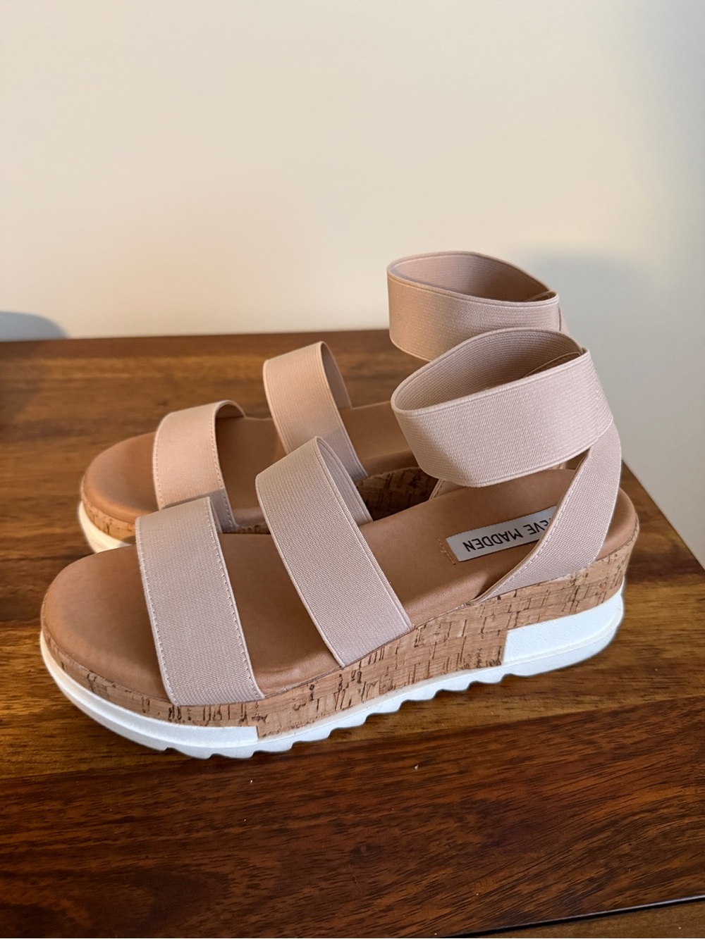 Steve Madden Tan Platform Sandals - Picture 4 of 6